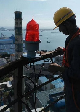煙囪安裝航空障礙燈有幾根線(xiàn)？
